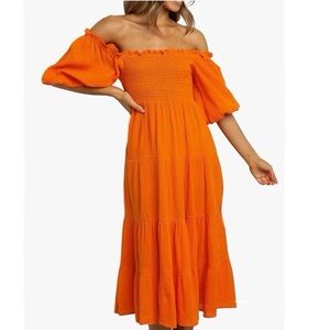 R Vivimos Off the Shoulder Dress